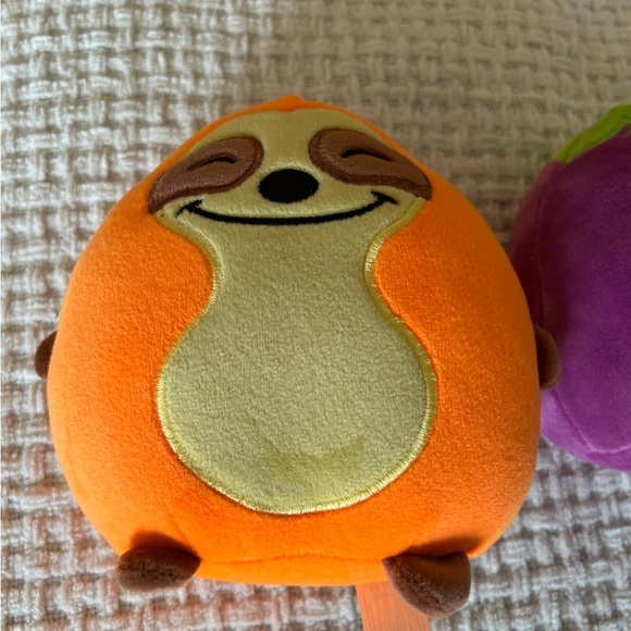 Lot  of 2 Squishmallows 5” - Eggplant & Sloth - Picture 3 of 6